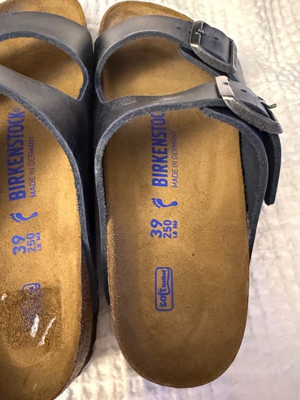 Birkenstock Women's Navy Blue Arizona Two-Strap Sandals